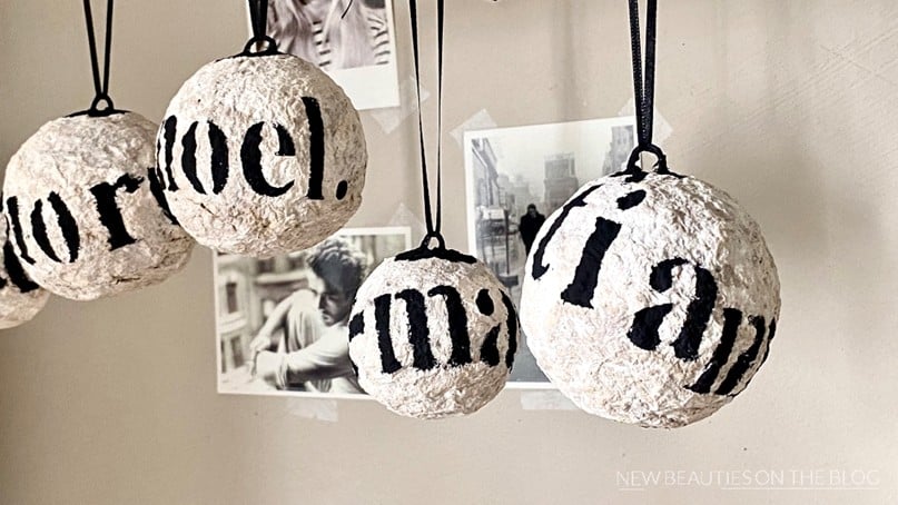 paper mache baubles