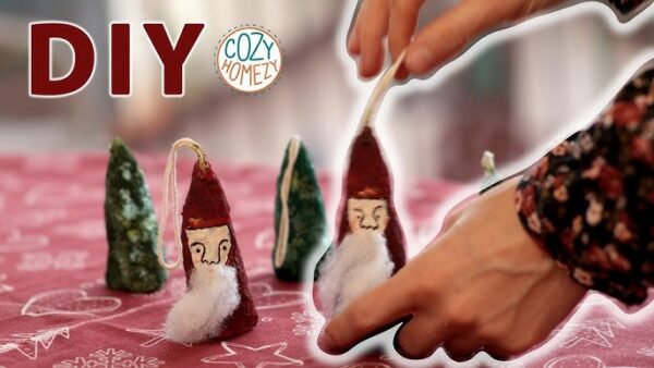 simple paper clay santa
