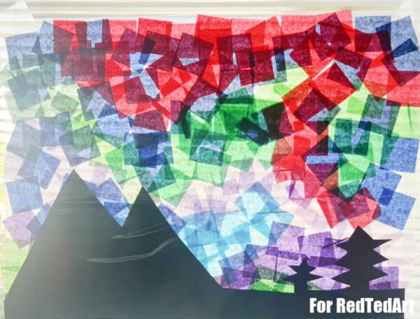 finished aurora lights craft