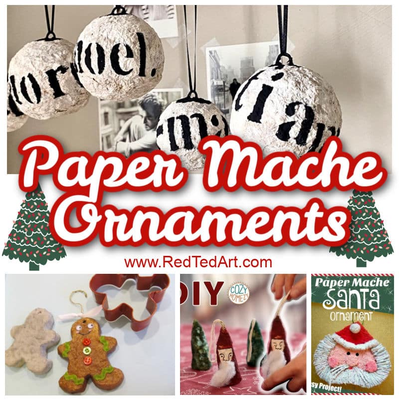 how to make christmas decorations with paper clay or papier mache