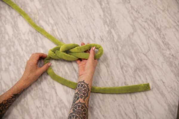 finger knitted chain