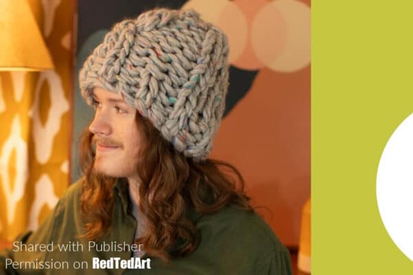no needles knitting hat