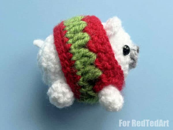 crochet bear ornament
