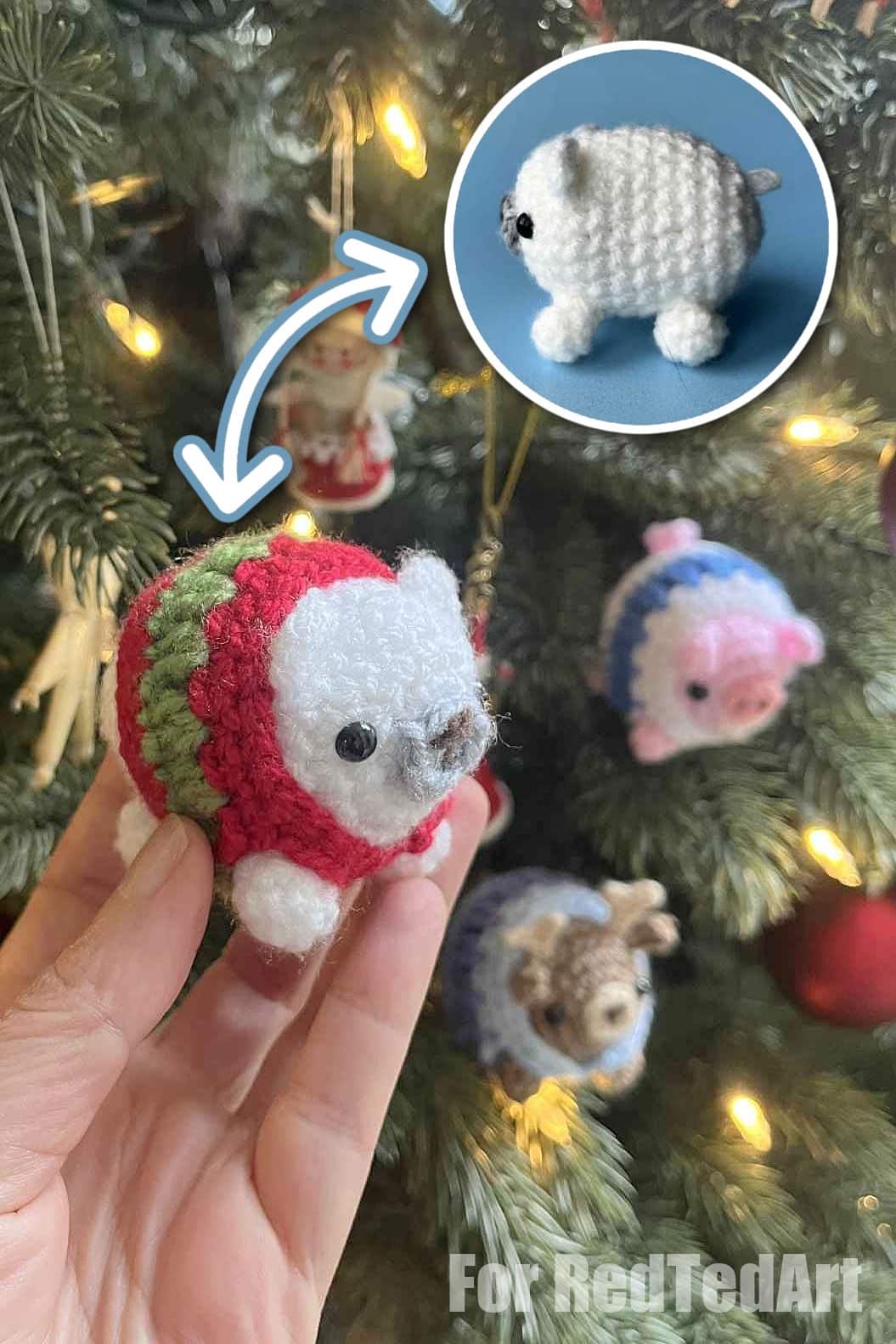 Free Polar Bear Crochet Pattern - with or without Sweater. Lovely LOAF Bear Crochet