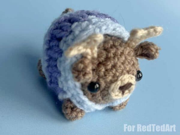 crochet sweater reindeer ornament
