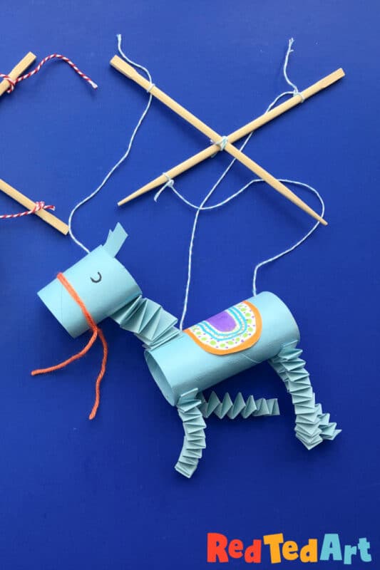 recycled llama puppet