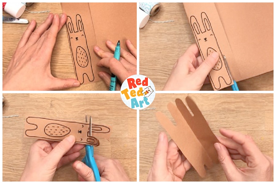cut your double sided bunny shape