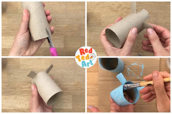 shape your toilet roll into a llama head