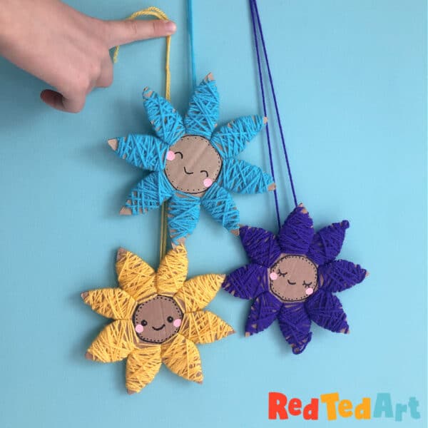 yarn flower decorations