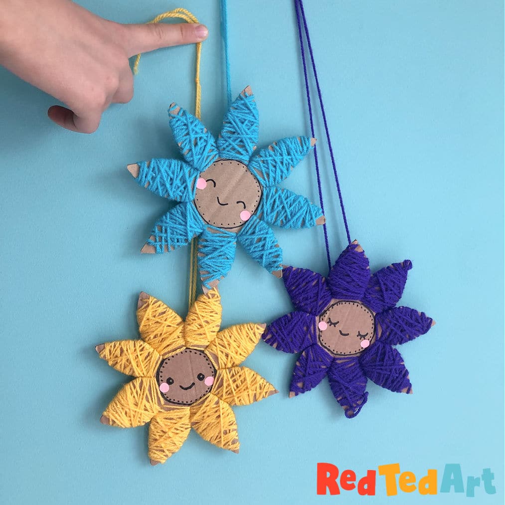 yarn flower decorations