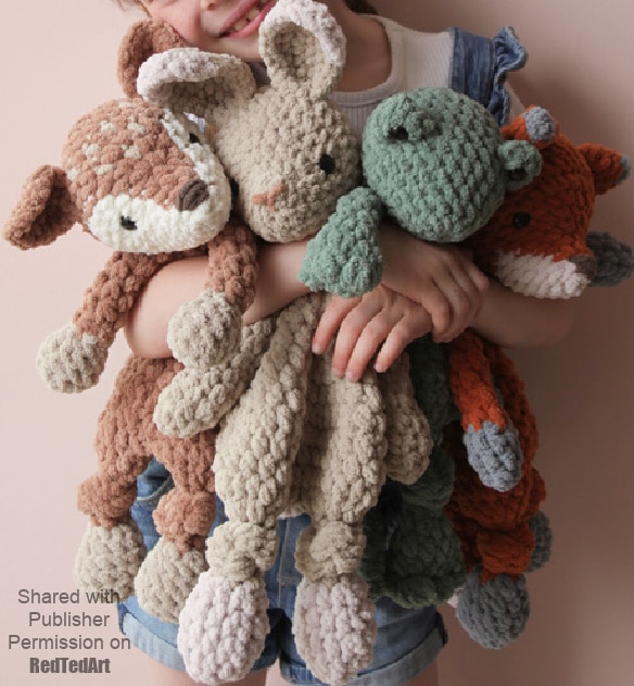 Fox Snuggler Crochet Pattern from Mama Made Mini Knotted loveys