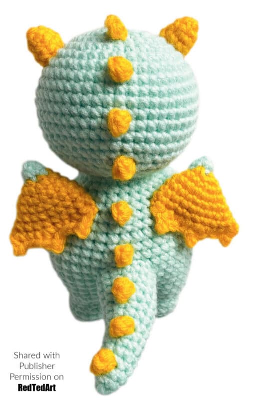 finished crochet dragon amigurumi pattern