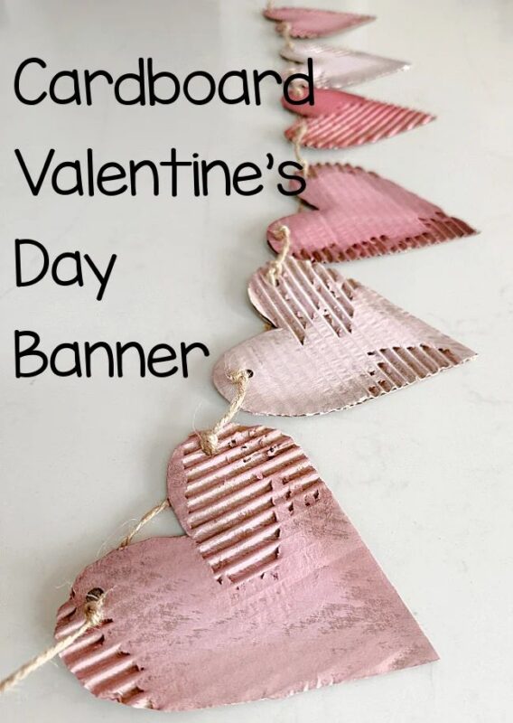 primitive valentines day decor with this cardboard heart banner