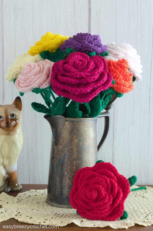 free rose bouquet crochet pattern