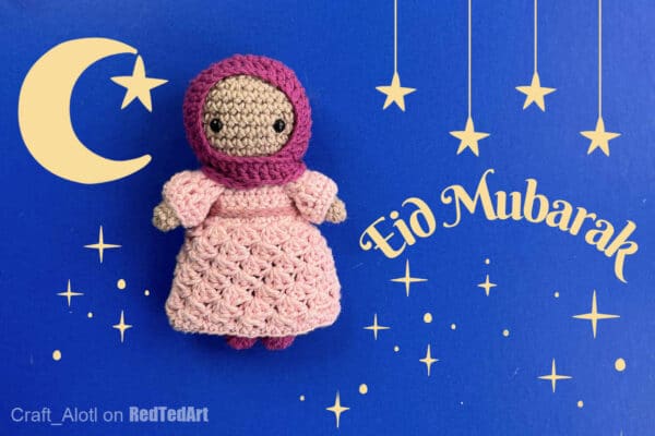 Cute crochet doll for Eid