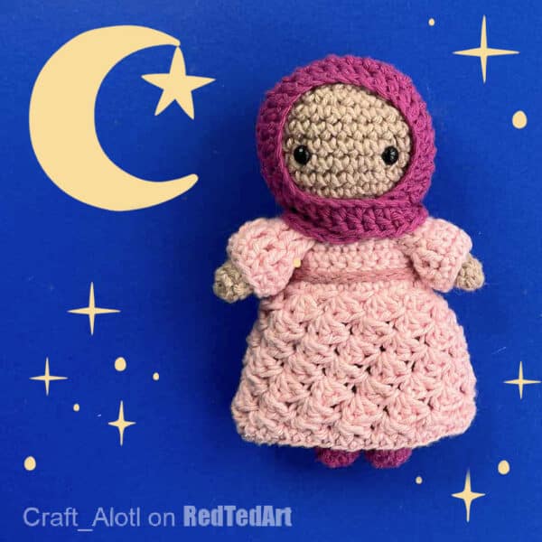 eid crochet doll - free hijab doll crochet pattern