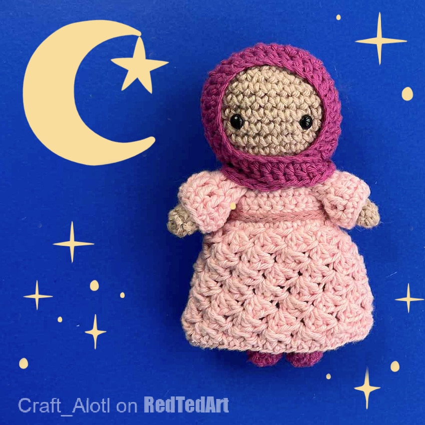 eid crochet doll - free hijab doll crochet pattern