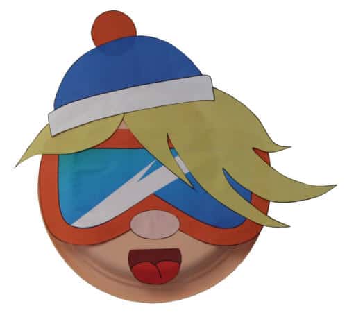 paper plate snowboard