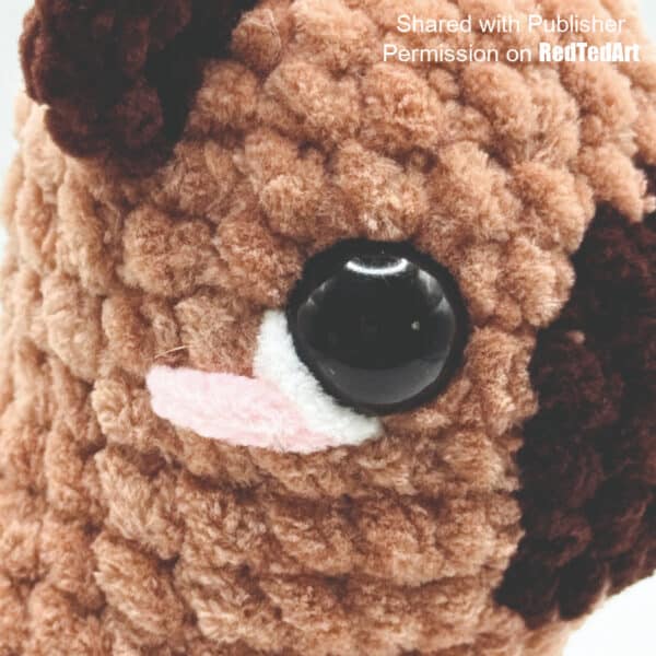 add crochet eye details