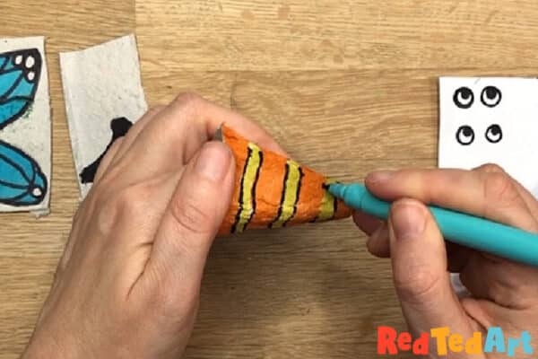 egg carton caterpillar