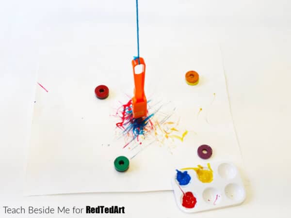 fun pendulum painting activity for kids