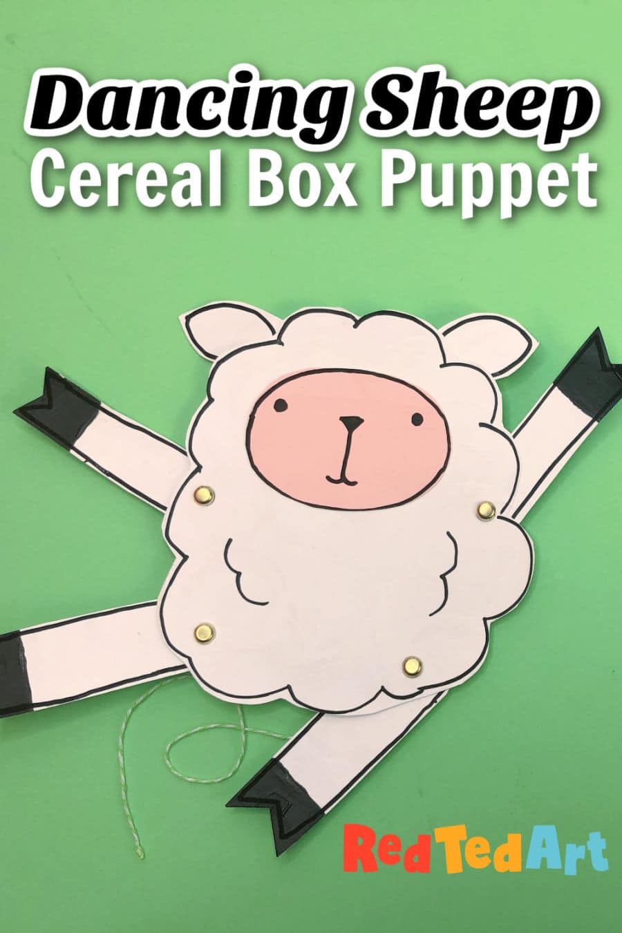 How to make a cereal box lamb puppet