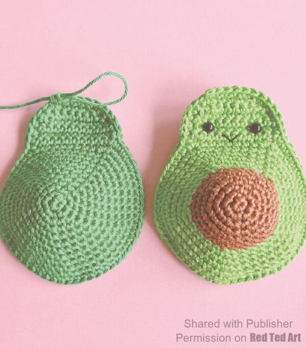 front and back of your amigurumi crochet project avo bff