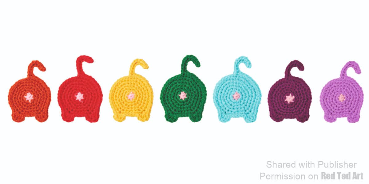 how to crochet a cat butt coaster free pattern
