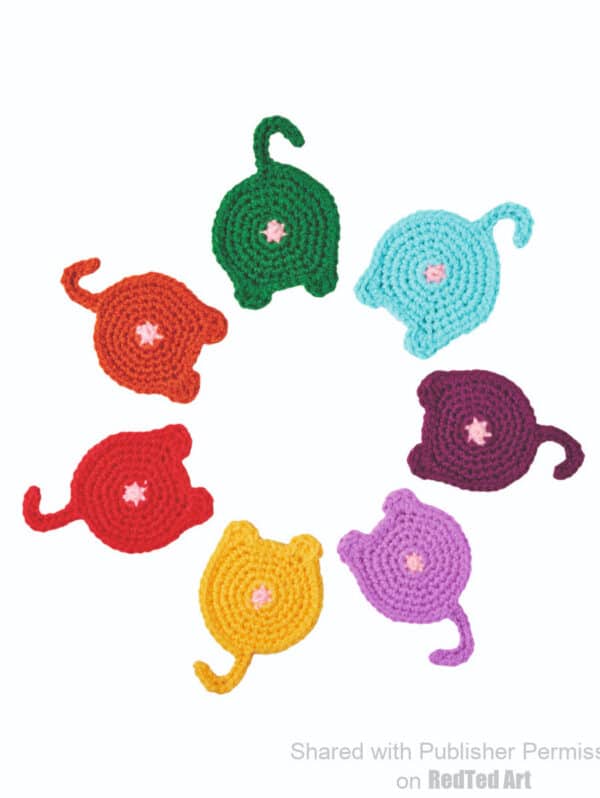 snarky crochet book cat butt coaster