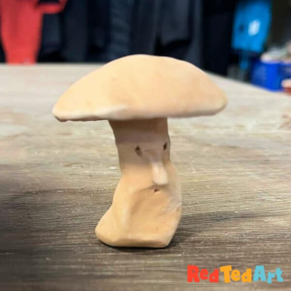 little clay mushroom pottery project