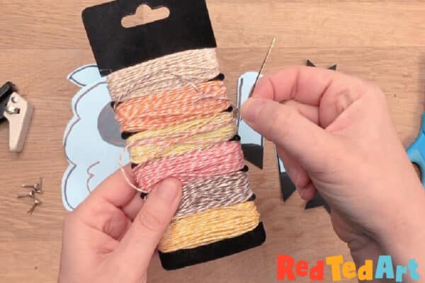 baker's twine and needle