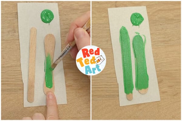 paint your popsicle sticks green