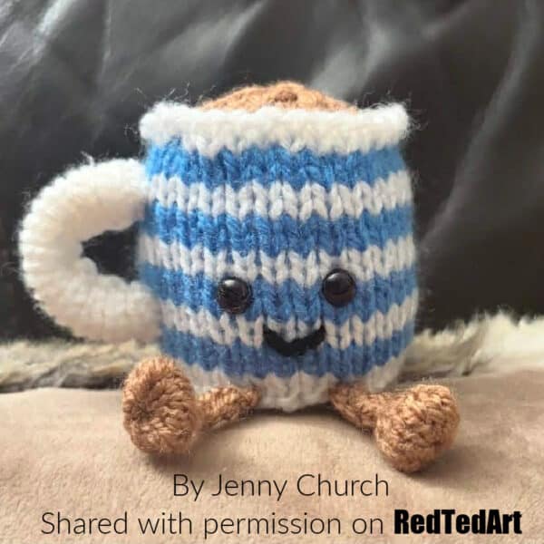 Simple cuppa tea knitting pattern for jellycat fans