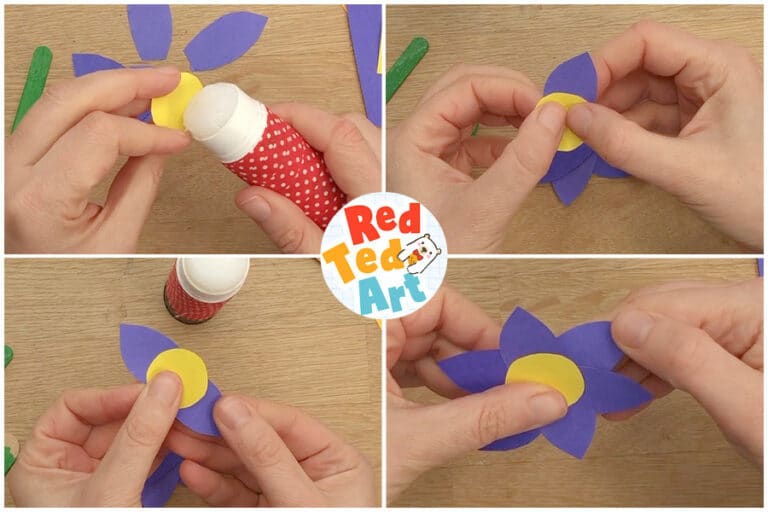 Popsicle Stick Flower Bookmarks DIY - Red Ted Art - Kids Crafts