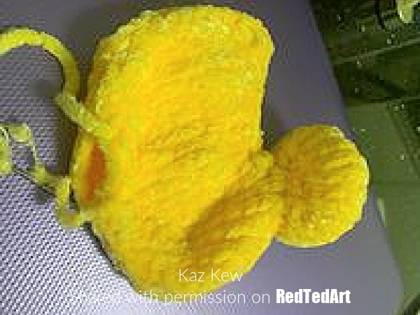 closing the knitted duck pattern