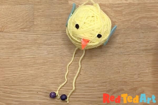 finished cute yarn bird ornament