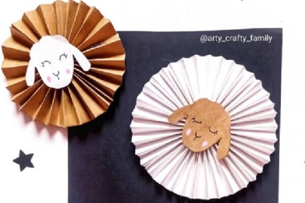 Paper sheep craft decoration for spring and Eid ul Adha