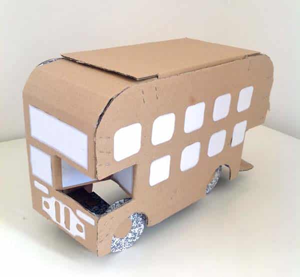 cardboard box bus