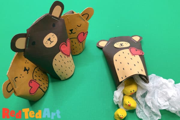 Toilet Roll Bear Gift Box Craft - a super cute and easy craft for kids