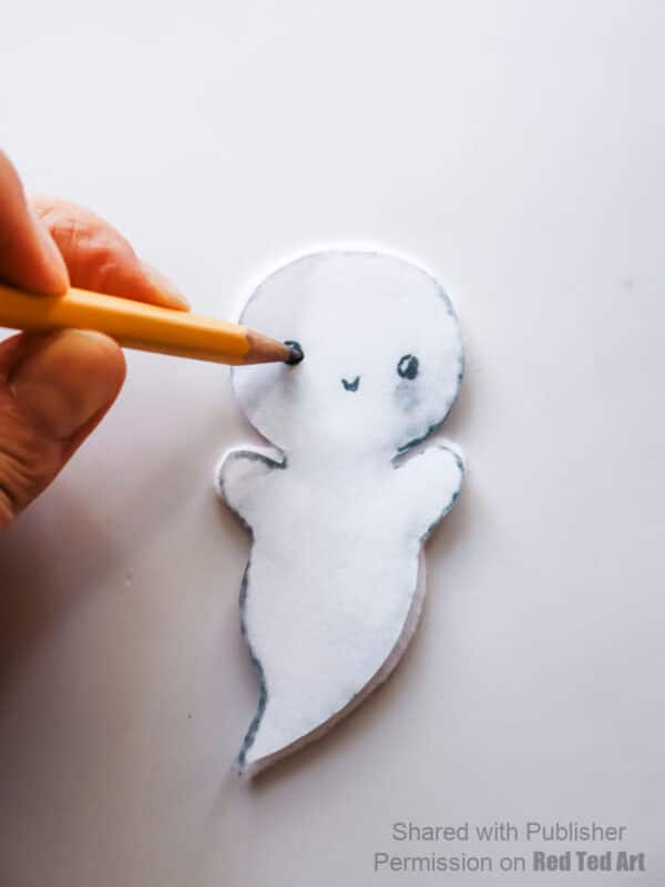 cut out your ghost patterns in white felt