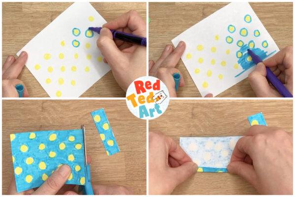 decorateyour paper and concertina fold