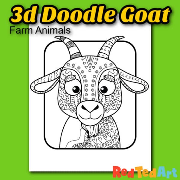 3d Doodle Art Goat