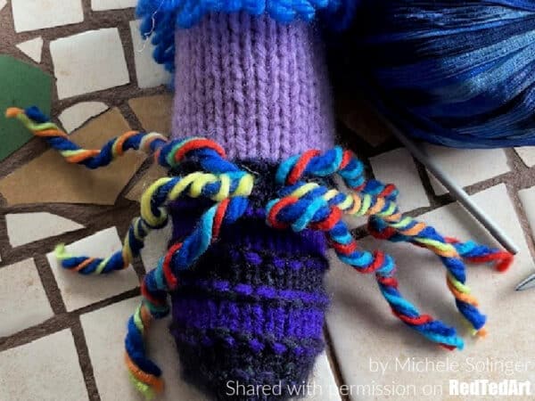 arms and legs for knitted monster