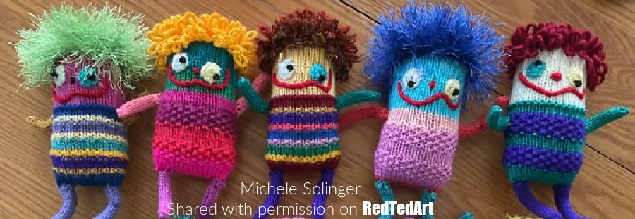 Ledtover yarn monsters - easy knitting pattern for all