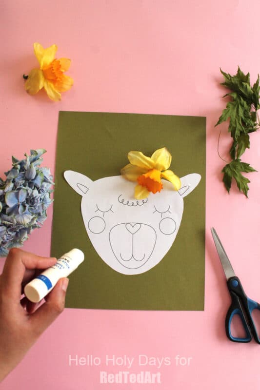 glue your flowers down