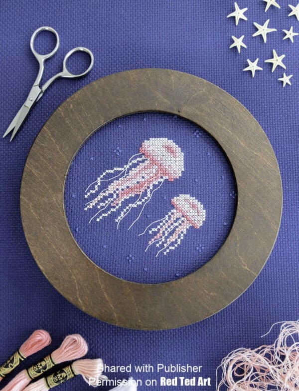 free jellyfish cross stitch patterns in different sizes
