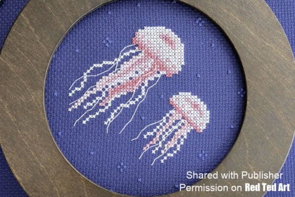 gorgeous jellyfish pattern to embroider