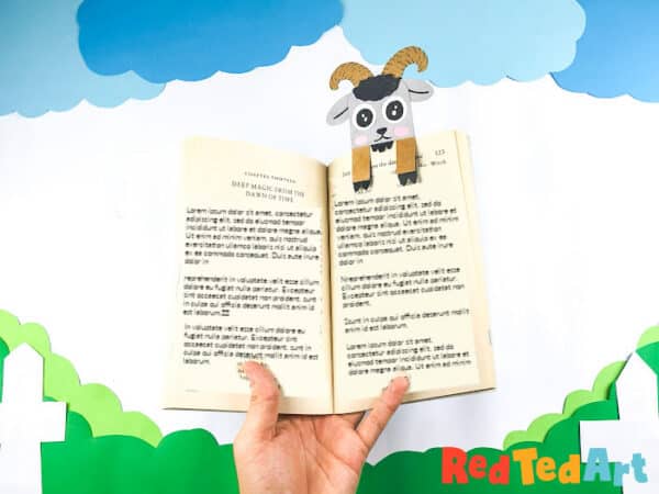 goat bookamrk craft