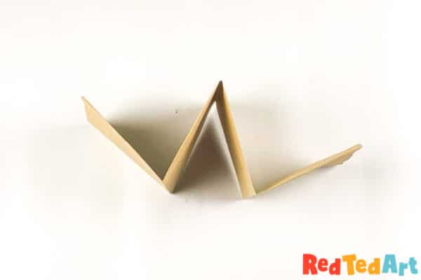 unfold, and refold into a W