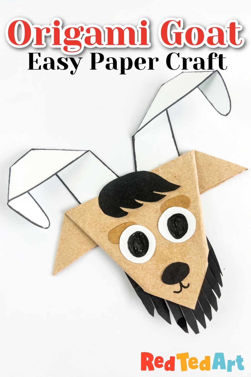Easy Origami Goat craft for preschoolers